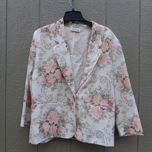SAMANTHA U.S.A. Floral Vintage Blazer 16